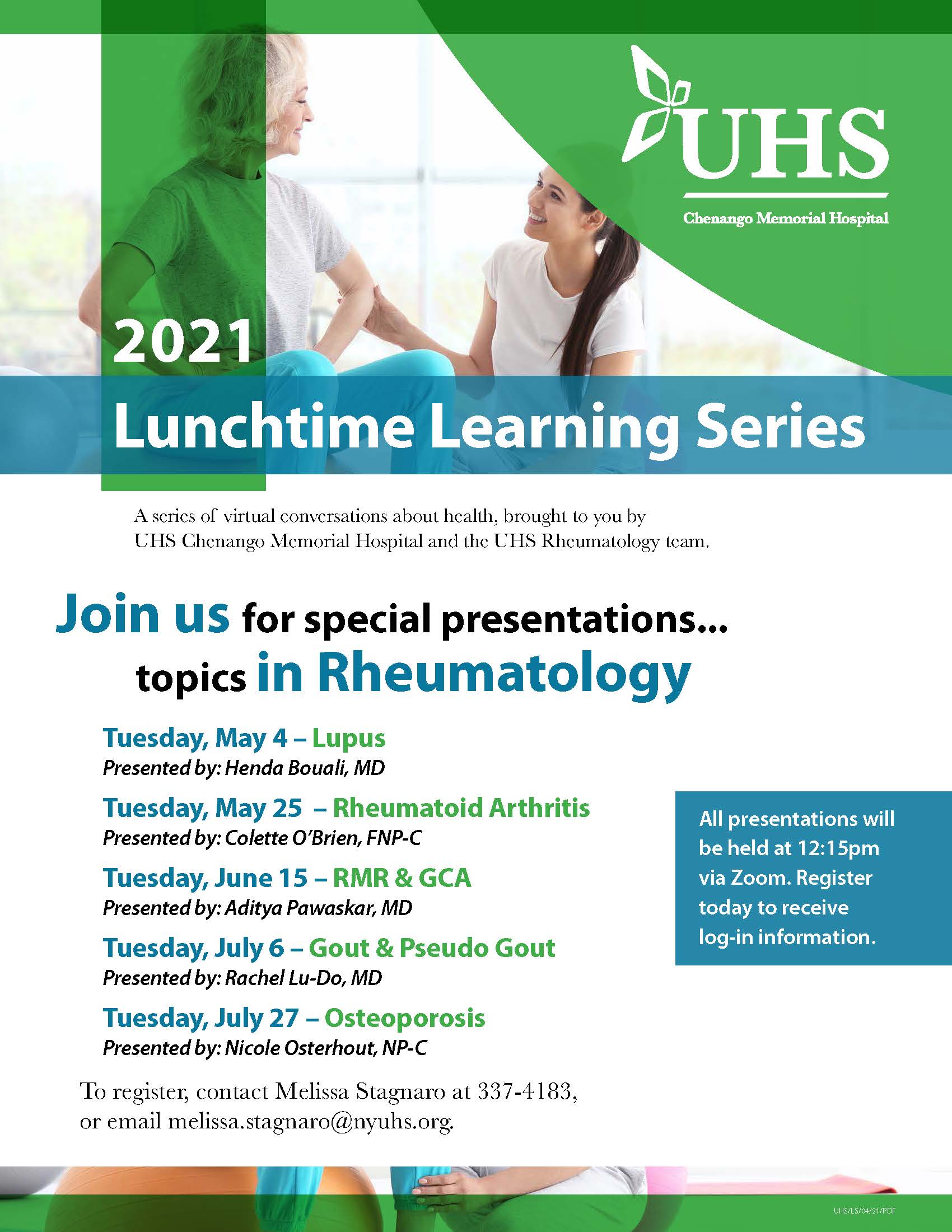 UHS Chenango Memorial Launches Rheumatology Series With Talk On Lupus ...